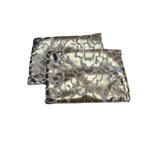 Set of 2 GOLD FOIL Abstract THROW PILLOW COVER 14"x 10" NWT